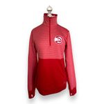 Adidas  Womens Quarter Zip Pullover Sz M Climalite‎ 2-Tone Red Atlanta Hawks NBA Photo 1