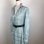 Vintage Discovery seafoam polkadot oversized robe dress 8* Blue Photo 5