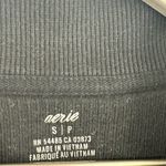 Aerie  Black Half Zip Sweatshirt Size Small Photo 3