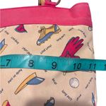 Liz Claiborne  Vintage Cloth Golf Theme Bamboo Tote Bag Photo 8