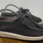 Hey Dude Wendy Chambray Off Black Slip On Loafer Shoes Size 9 Womens Photo 0