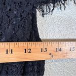 Bebe  Black Lace Sheath Mini Dress Womens XS Whimsigoth Formal LBD Fringe Classic Photo 2