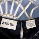 Vintage 80s Denise Elle Black Beaded Silk Top S Art Deco Sequin Evening Blouse Size L Photo 4