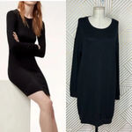 Aritzia  Wilfred Free‎ Black Jersey Knit Long Sleeve Dress Size Small Photo 1