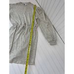 Topshop Gray Drawstring Waist Balloon Sleeve Mini Sweater Dress Size M Photo 4