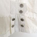 Vintage Umberto Ginocchoetti Victorian White Puff Sleeve Blouse Silver Buttons Size L Photo 8