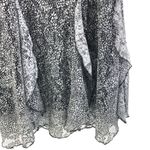 Amisu  Black & White Sleeveless Spaghetti Strap Dress With Ruffled Hemline 36 Photo 1