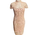 Tadashi Shoji  - High Neck Lace Knee Length Dress  Size 8 Photo 4