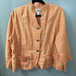 Chico's 100% Linen Crop Blazer Size Large 2 Photo 0