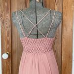Free People  One Adella Crochet Boho Romantic Maxi Slip Dress FairyCore Sz XS Photo 9