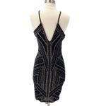 NEW Jump Apparel Womens XS Constellation Bodycon Dress Black Mauve Glitter Photo 1