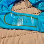 l*space L* Rocky Classic Bikini Bottoms Satin Shine Cyan Blue Large L SHRCC24 Swim Photo 3