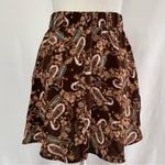 VERO MODA New Paisley Print High Waist Skater Skirt Coffee Bean Brown Size XS Photo 5