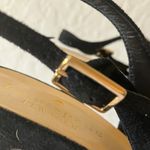 Kate Spade : Black Suede Open Toe Heels- Floral Accent- 7 Photo 12