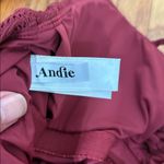 ANDIE Macao One Piece Swimsuit Syrah Red Scallop Lace size S NWOT Photo 5
