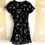 Abercrombie & Fitch Wrap Dress Floral Ruffle Surplice V Neck Black XSmall Photo 5