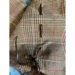 Brown Plaid Over The Knee Boots Women's Size 10 Stiletto Heel Lace Up Detail Photo 5