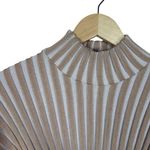 Free People Women’s Mad Chill Mock Neck Balloon Sleeve Pullover Ivory Size S Photo 4