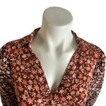 ZARA  Floral Printed Midi Mixed Pattern Balloon Sleeve Shirt Dress Photo 15