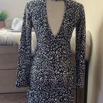 mts boutique • leopard print long sleeve mini dress Black Photo 1