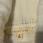 Copper Key  Women's Ivory Cable Knit Turtleneck Sweater NWT Size Medium Photo 3