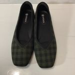 Vivaia square toe V cut flats Plaid Flats Margot 2.0 women’s shoes size 37.5 Green Photo 1