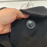 Fleurette Loro Piana 100% Cashmere Long Black Coat Sz 14 Photo 5