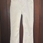J.Crew Billie Demi Boot Crop Jeans White Size 28 Raw Hem Photo 2