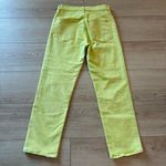 Mother Superior The Tomcat Devil May Care Yellow Straight Crop Jean Size 27 Green Photo 10