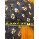 Talbots Quilted Collarless Jacket Ditsy Foulard Size Large Photo 4