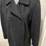 Larry Levine Vintage 80s/90s  Petite Sz:6P Black Wool Long Peacoat Jacket Coat. Photo 9