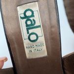 GaLo Italy Leather Vintage Black Tan Heel Slingback Pumps Old Money 38.5 US 8.5 Photo 4