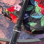 Floral Quilted Shoulder Bag Black Photo 6