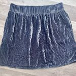 Le Mont St Michel Velvet Mini Skirt with Pockets Size 6/38 Gray Photo 0