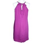 Banana Republic NWOT Womens Dress Size 4P Sleeveless Magenta Halter Tie Back Flo Photo 4