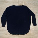 Madewell  Sweater Womens S Waffle Knit Black‎ Cotton Blend Long Sleeve Photo 4