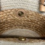 Antik Kraft Tan and Cream Tote with Bamboo Handles Photo 8