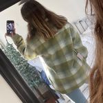 Princess Polly NWT Green and White Oversized Plaid Shacket Photo 2