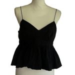 Nanette Lepore Guilty Pleasure Peplum Style Crop Top Black Size 8 Photo 2