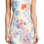Calvin Klein Floral-Print Sleeveless Scuba Knitted Seamed Sheath Midi Dress Sz 6 Photo 0