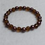 Source Unknown Shades Of Brown Simple Chic Beaded Stretch Like New Casual Bracelet Photo 0