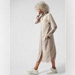 Athleta  Urbanite Textured Stripe Shirt Dress in City Stripe Abalone Photo 1