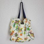 Be You Women's Tote‎ Bag 24"x18" White Floral Animal Print Double Handle Strap Photo 3