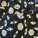 Talbots Women Sz 6 Navy Blue White Blue Beach Umbrella Print Shorts Photo 4