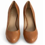 Talbots  Padma Camel Leather Platform High Heel Pumps Shoes 11B Neutral Preppy Photo 3
