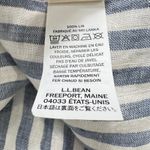 L.L. Bean Linen Striped Top Women's M Blue White Short Sleeve Casual Summer Size M Photo 5