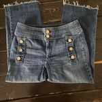 Chico's  Blue Ankle Cropped Jeans with Distressed Hem Photo 0