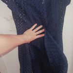 Speechless  Navy Crochet Lace Top Photo 7