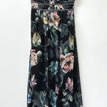Little Mistress  Pintuck Pleated Floral Maxi Dress‎ Black Size 2 Photo 0