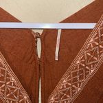 Free People  Bohemian Brown Embroidered Women's Romper xs Photo 3
